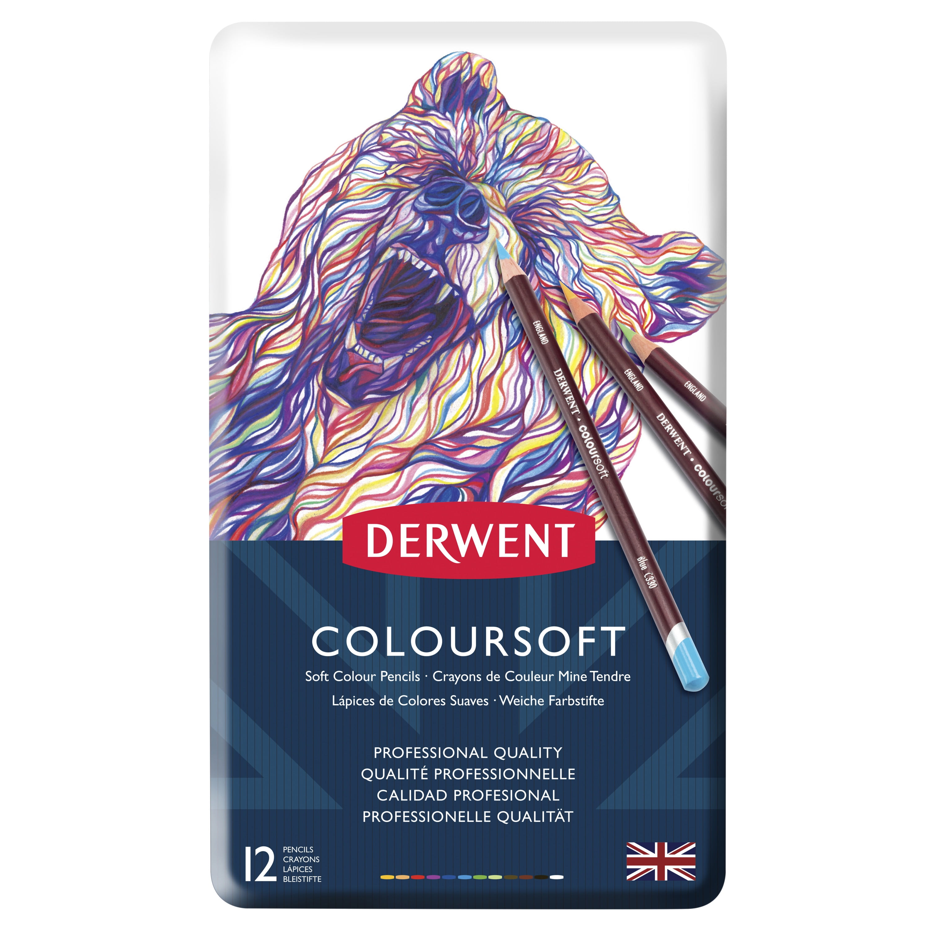Derwent Coloursoft Pencil Tin Set Of 12
