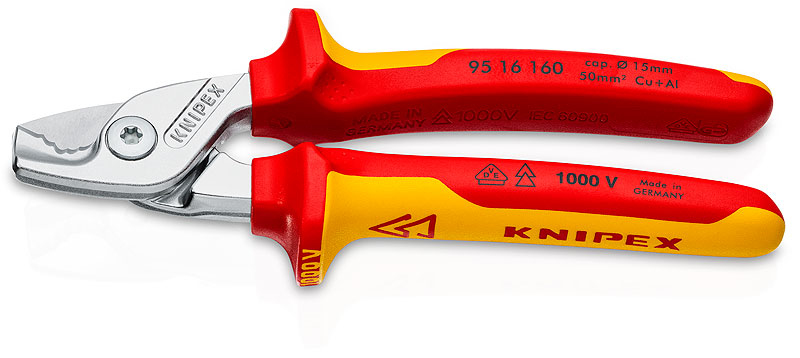 Knipex VDE Cable Cutters 160mm Stepcut Insulated Wire Shears Pliers 95 16 160