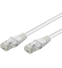 Patch cable patch cord U/UTP cat.5e CCA white 0.5m 68500