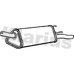 Klarius box with tail pipe fits Vauxhall corsa 1.0 97-00 GM306C