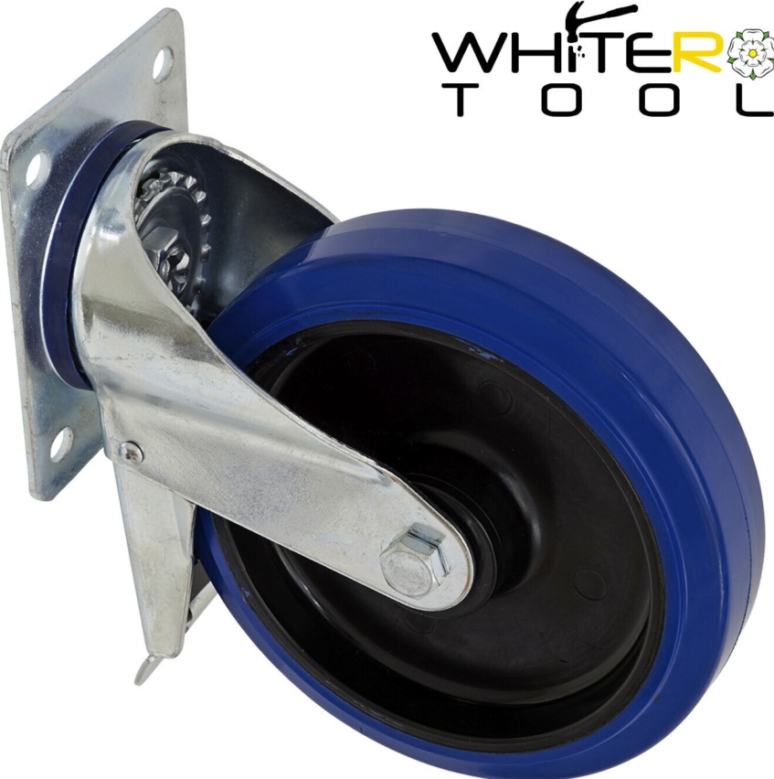 Sealey SCW3200SPLEM 200mm Castor Wheel with Swivel Plate & Total Lock