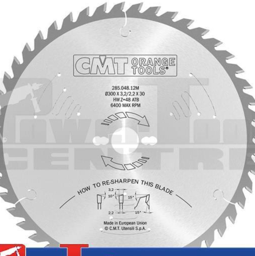 CMT 285.048.12M Portable Circular Saw Crosscut Rip Blade 300 x 30B x 48T