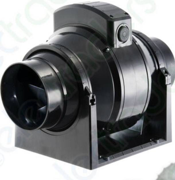 Manrose MF100T In-Line Extractor Fan with Timer 100mm/4"" + Back Draught Shutter