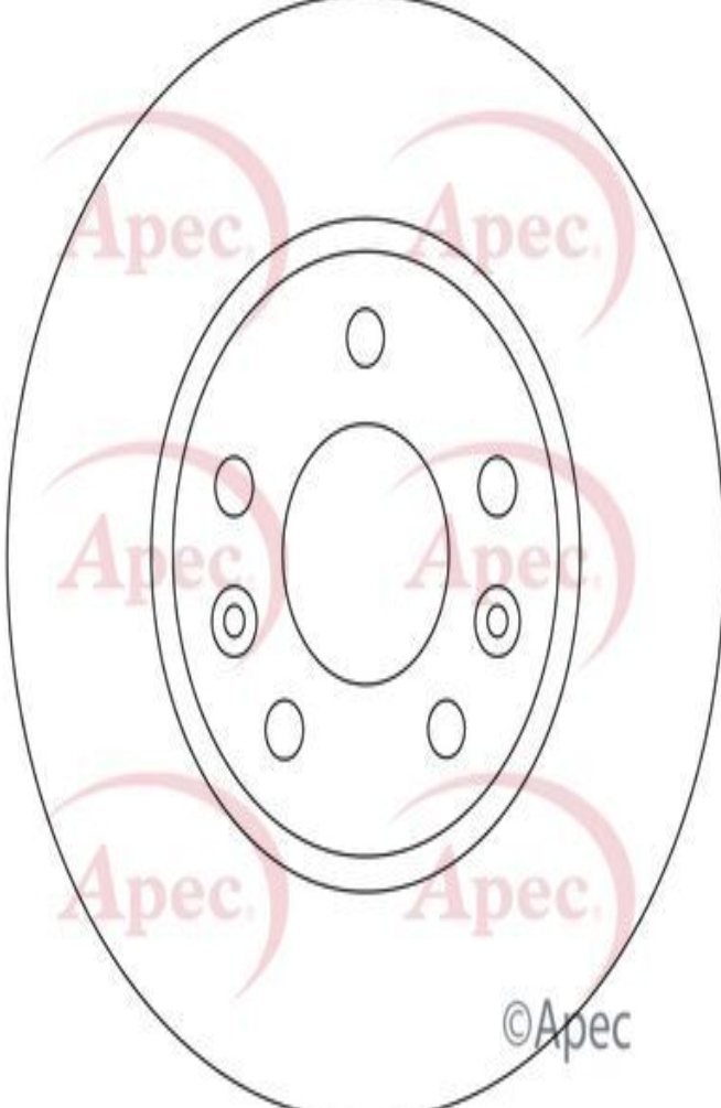 APEC DSK3548 Brake Disc Rear Vented Braking System Fits Ssangyong Rexton