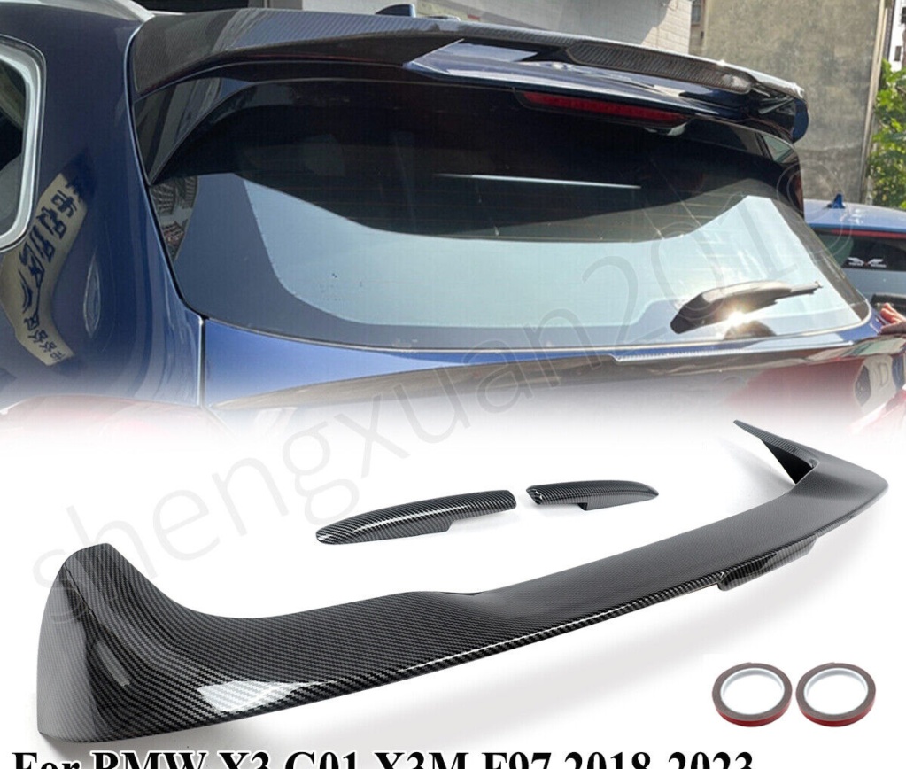 Carbon Look Rear Roof Spoiler Window Wing For BMW F97 X3 M-SPORT X3 G01 G08 19+