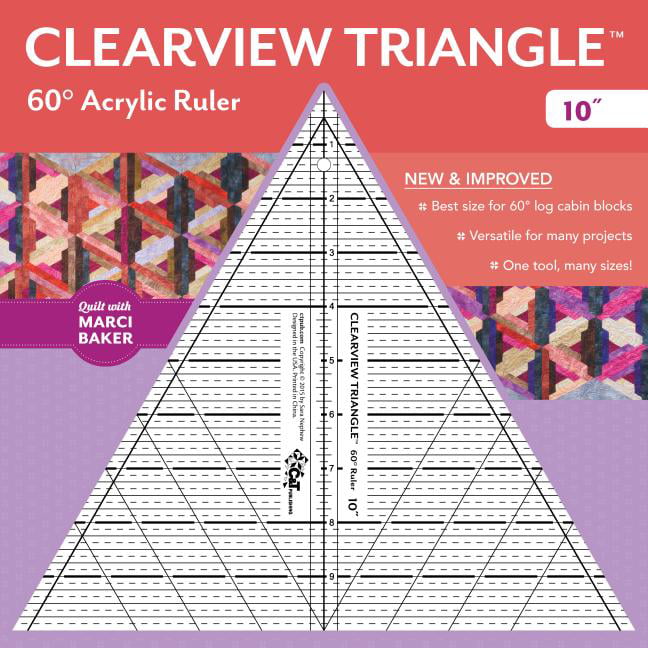 Clearview Triangle TM 60 Degrees Acrylic Ruler  10 by Marci Baker 9781617452659 - Image 3