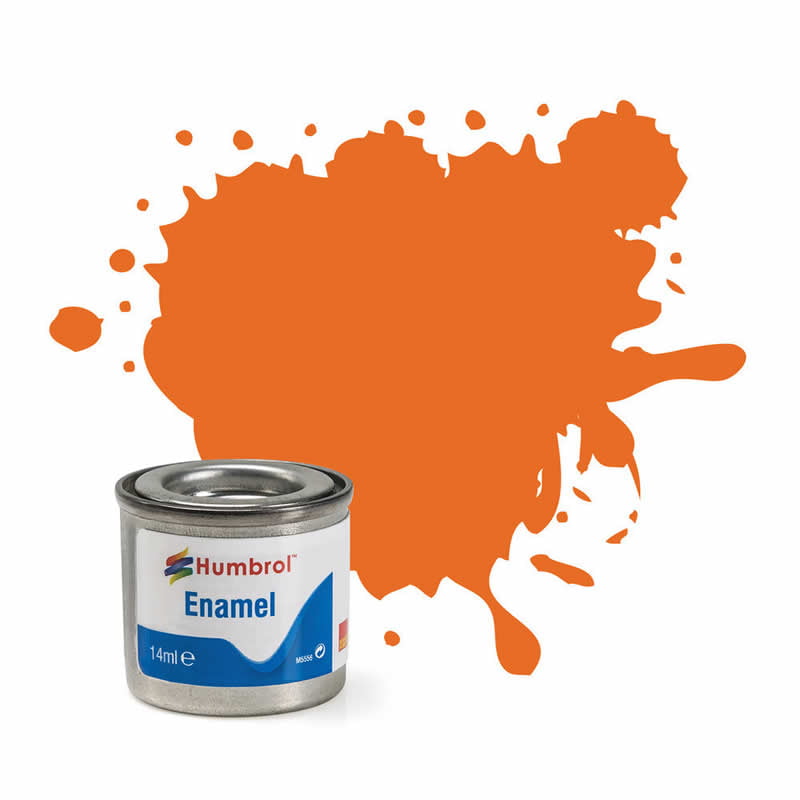 Humbrol Orange Enamel Matt Paint (49) Perfect For Modellers : 14Ml - Image 2