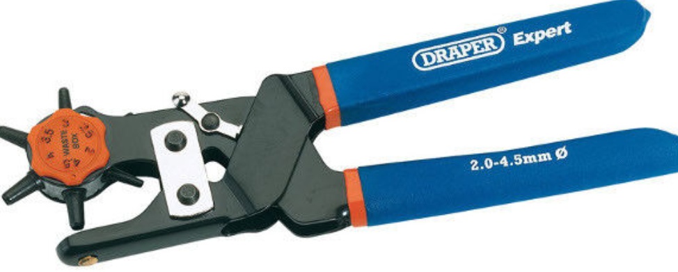 Draper 63637 Belt Hole Making Revolving Punch Pliers 2-4.5mm Tool Heavy Duty