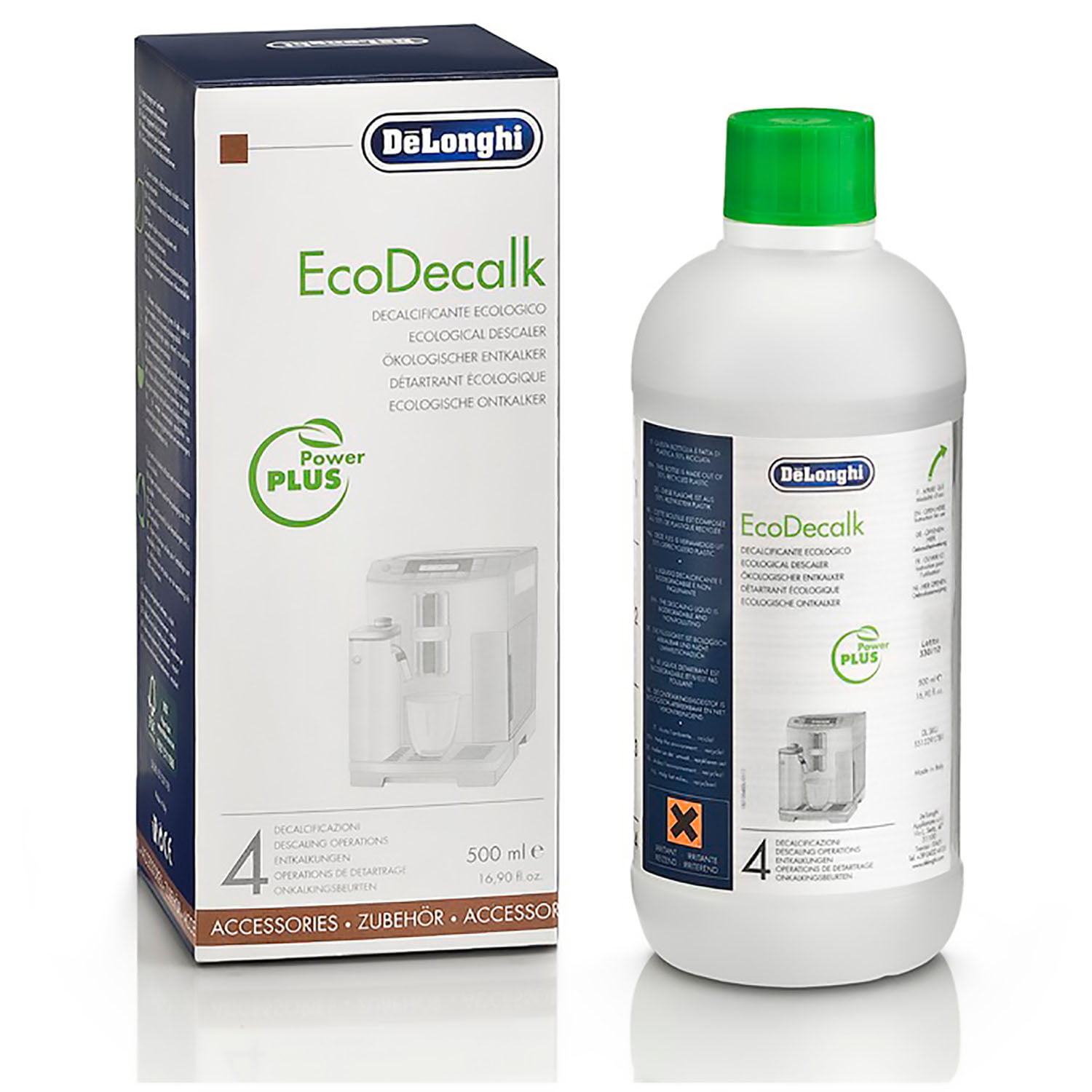 3x DeLonghi EcoDecalk DLSC500 Entkalker 500ml Bio Flüssigentkalker 5 Anwendungen - Image 4
