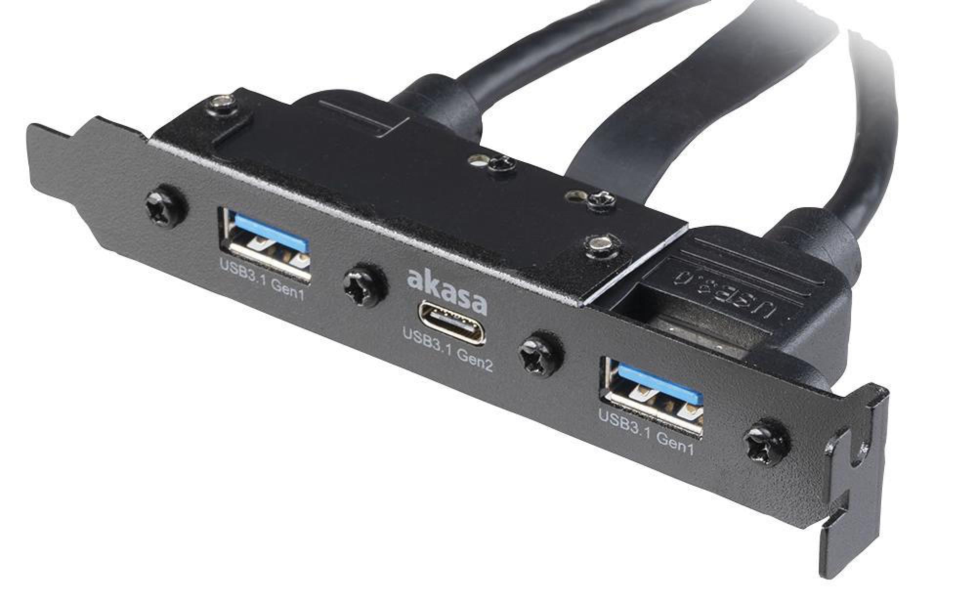 Akasa AK-CBUB52-50BK USB 3.1 Gen 2 internal adapter with dual Gen 1 Type-A ports