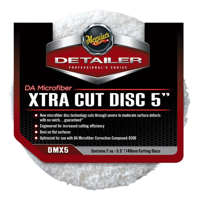 Meguiars DMX5 Detailer DA Microfiber XTRA Cut Disc 5"" 2 Pieces Car Cleaning