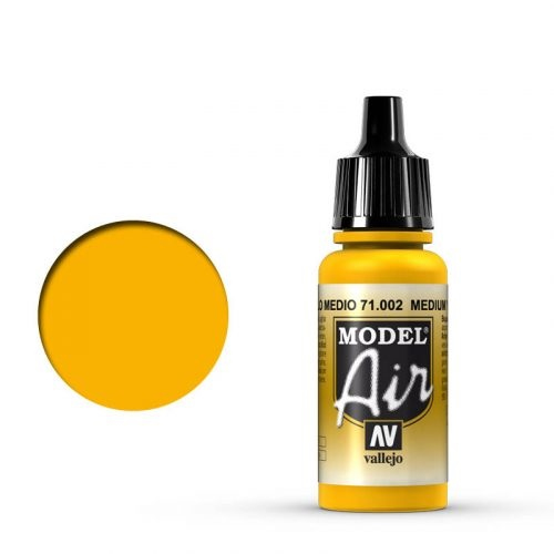 Vallejo Model Air 002 - Medium Yellow (71.002) 17ml