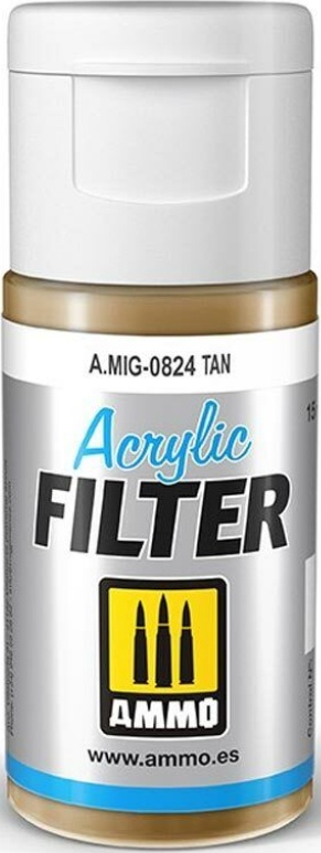 Ammo by MIG Acrylic Filter Tan High quality Acrylic Filter 15ml A.MIG-824