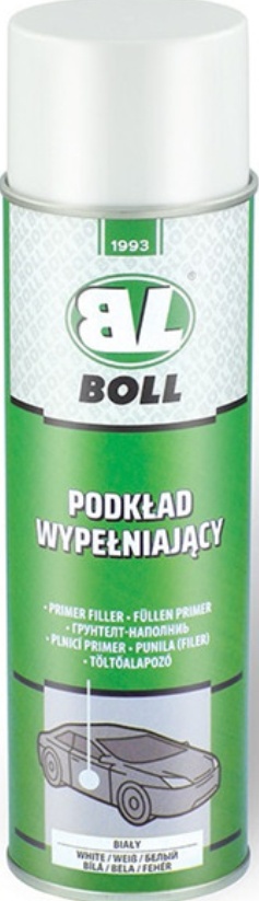 WHITE High Build Primer Filler 500ml Spray Aerosol Car Body Fast Drying BOLL PRO