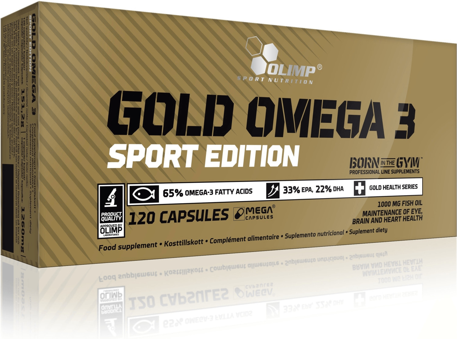 Olimp Nutrition Gold Omega 3 Sport Edition Fish Oil Fatty Acids EPA DHA 120 caps