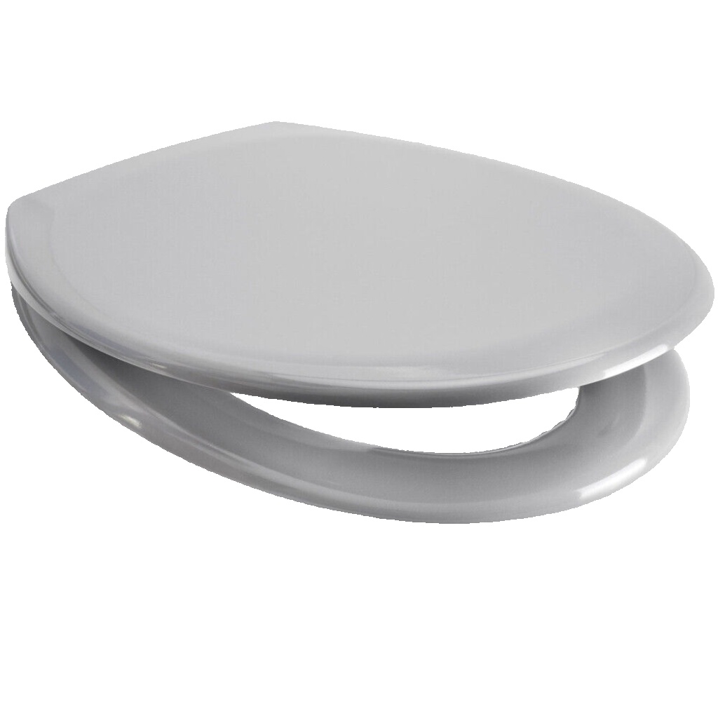 LIGHT GREY Soft Close Toilet Seat Anti Bacterial, Quick Release, Top/Bottom Fix