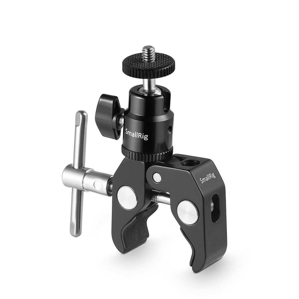 SmallRig Super Clamp Mount w/Mini Ball Head Mount Hot Shoe Adapter with 1/4-1124