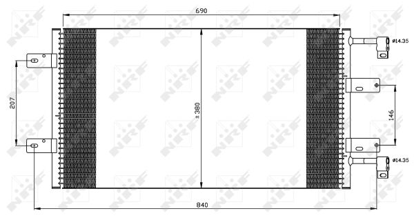 CONDENSER AIR CONDITIONING 35505 FOR RENAULT TRAFIC/II/Van/Rodeo/Bus  VAUXHALL