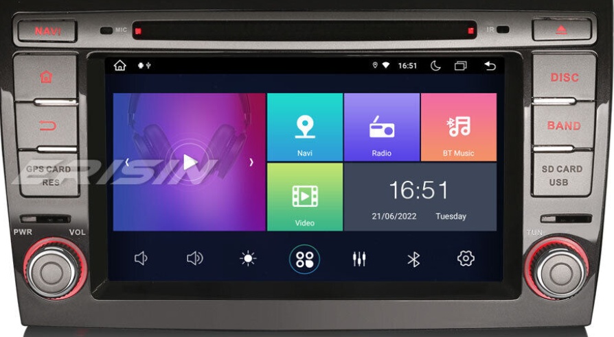 8-Core Android 14 Car Stereo Sat Nav DAB+CarPlay Wifi DVD SWC DVR for Fiat Bravo