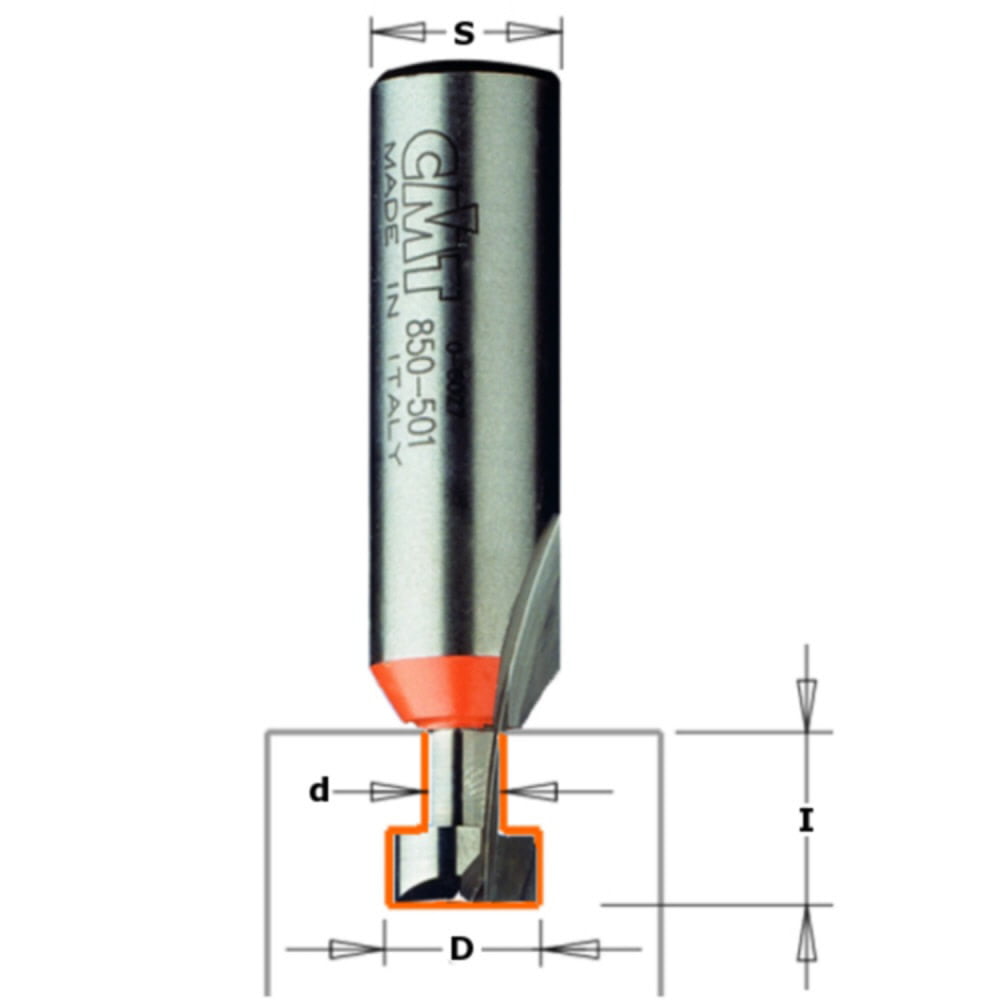 CMT Keyhole Router Bit - 9.5 dia x 11mm cut x 1/4 shank