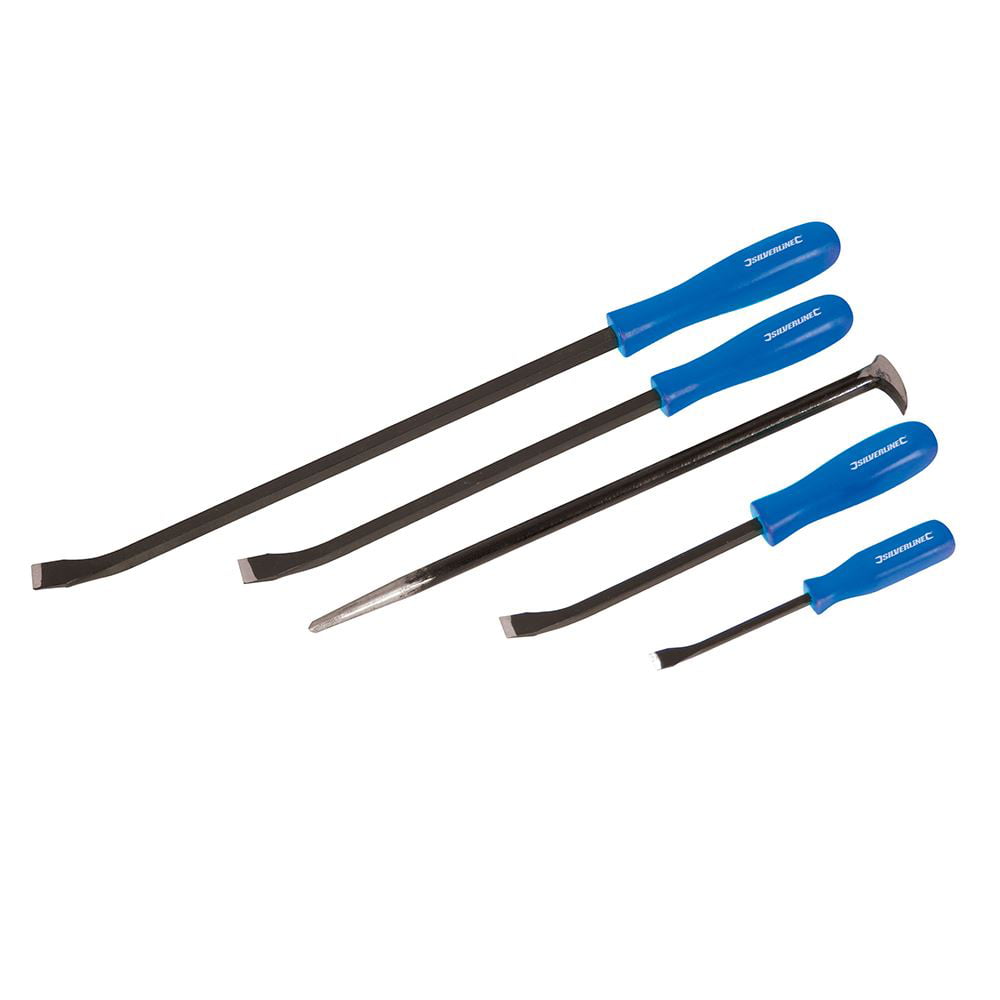 5 Piece Pry Bar Set 200 - 600mm Drop Forged & Hardened
