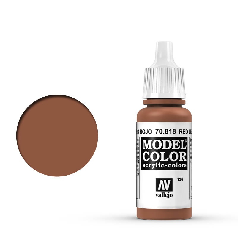 Vallejo Model Color Acrylic Paint, Red Leather, 18 ml, Self-Leveling, BSL System for Modeling and Miniatures - Image 7