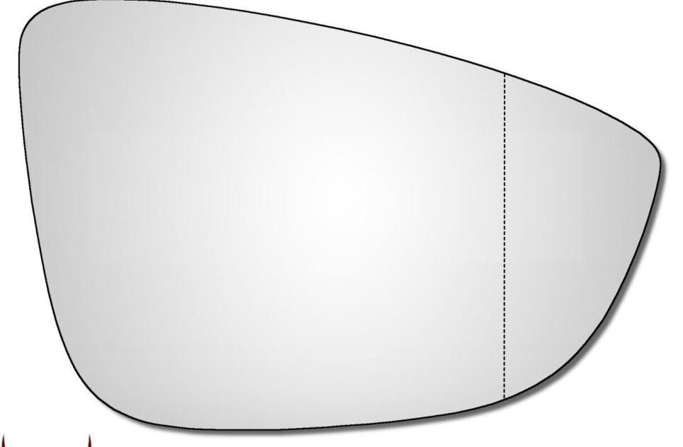 For VW Beetle Wing Door Mirror Glass 2011-2020 Wide Angle Right Hand Side