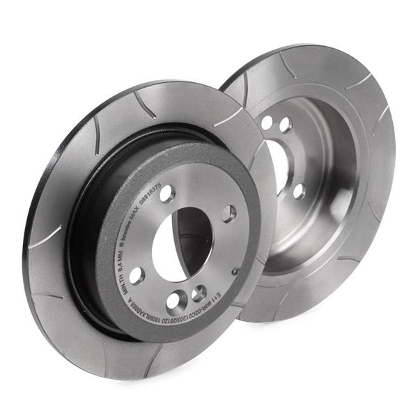 2x Brake Discs Rear Solid Grooved 259mm 08.9163.75 Brembo Xtra Max 34211503070 - Image 14