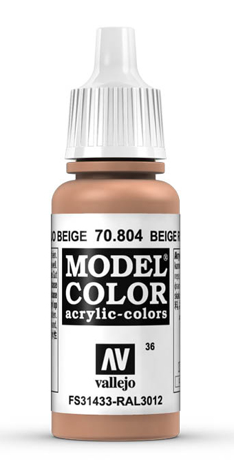 Vallejo Model Color 17ml - Beige Red - 70.804 - Image 7