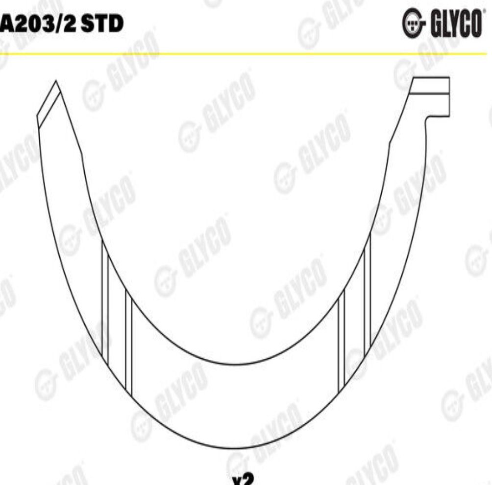 GLYCO A203/2 STD Thrust Washer, crankshaft for CITROËN,CITROËN (DF-PSA),FIAT,MAR