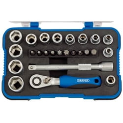 Draper 1/4" Sq. Dr. Metric Socket Set (25 Piece) [16354] - Image 2