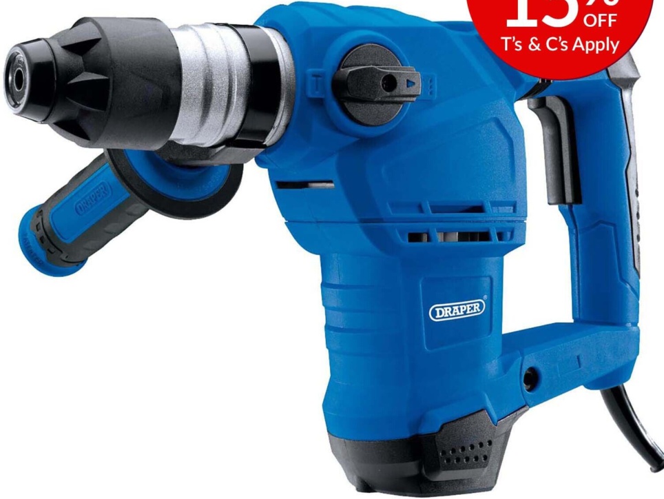 Draper 56404 230V SDS+ Rotary Hammer Drill 49kg 1500W