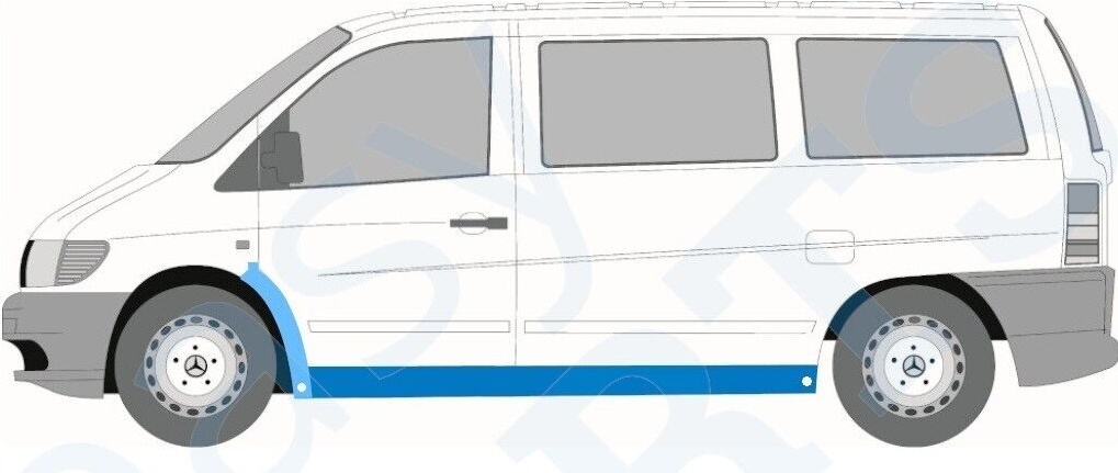 MERCEDES VITO 638 1996-2003 FRONT WHEEL ARCH + SILL REPAIR PANEL / LEFT LH