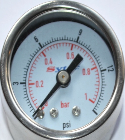 Carburetor Gasoline Pressure Gauge Manometer, Bar / PSI, B.9691