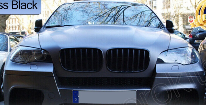 For BMW X5 X6 E70 E71 E72 2007-2013 Front Hood Kidney Sport Grilles Glossy Black
