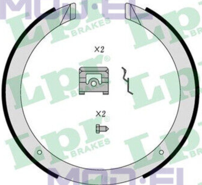 Lpr Brake Shoes Kit, Drum Brakes 01098 Rozmiar 49
