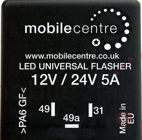3 pin 12 or 24 volt LED universal indicator flasher indicator relay ISO 60W