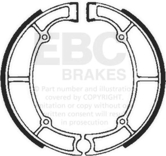 Brake Shoes for KAWASAKI ZL 600 ELIMINATOR 1995-1996 Rear EBC