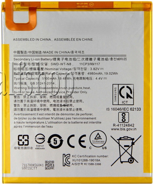 FOR SAMSUNG GALAXY TAB A 8.0 2019 T290 T295 REPLACEMENT BATTERY (SWD-WT-N8)