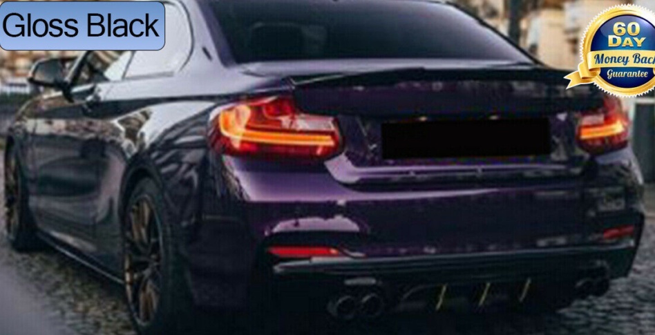 Glossy Black Rear Bumper Diffuser For BMW 2 Series F22 F23 M235i M240i M Sport