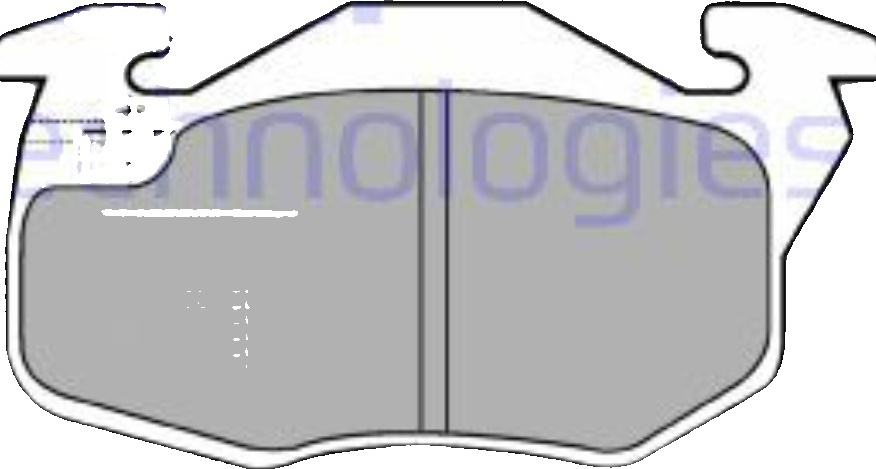 LP490 DELPHI BRAKE PAD SET, DISC PARKING BRAKE FRONT AXLE REAR AXLE FOR CITROËN