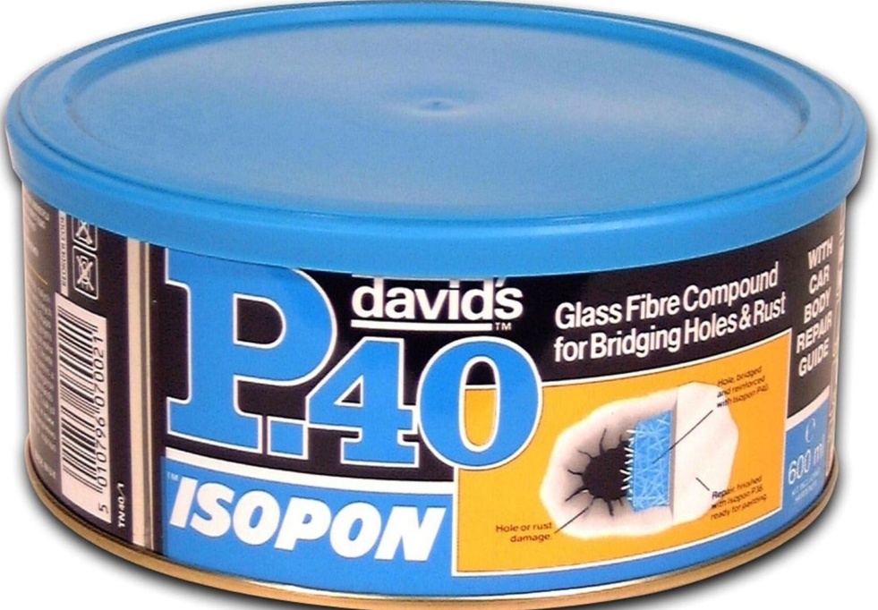 U-Pol Isopon P40 Fibre Glass BodyFiller No.1 600ml Upol