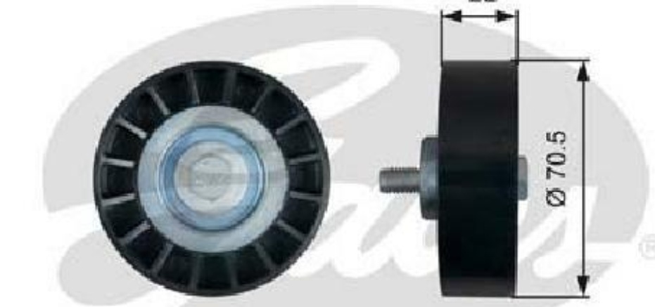 GATES T36607 Deflection/Guide Pulley, V-ribbed belt for ,CITROËN,FIAT,IVECO,PEUG - Image 7
