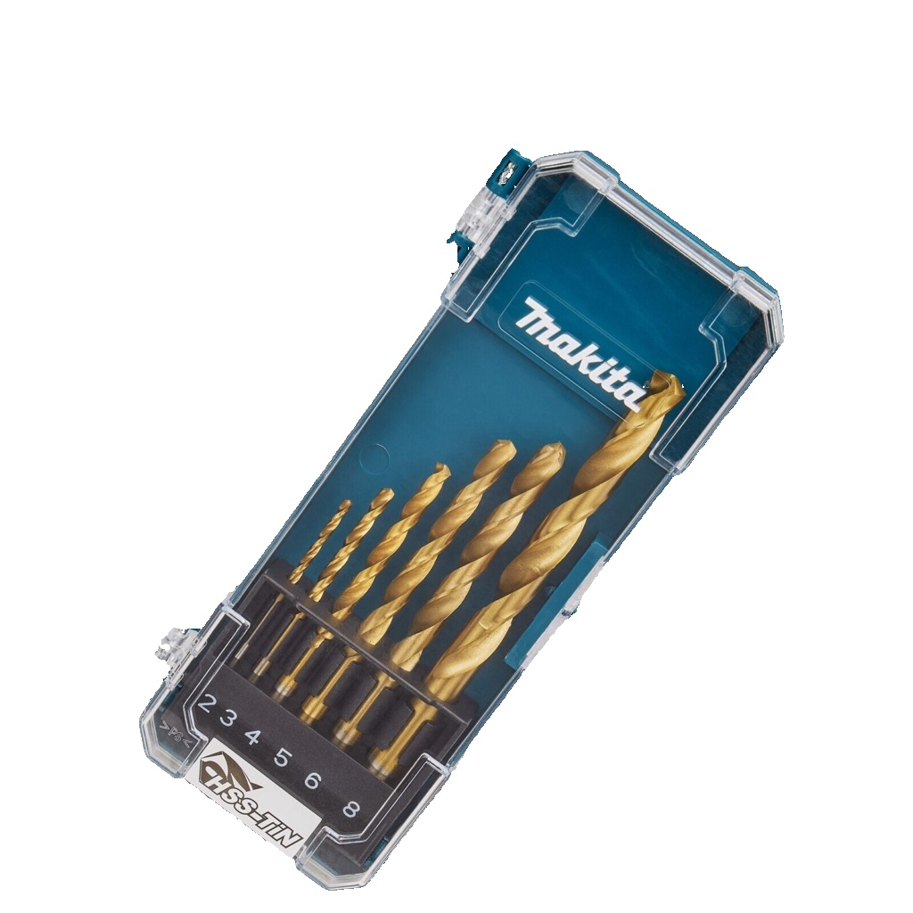 Makita Silver/Bronze 6 Piece Hss Tin Drill Bit Set - Image 4