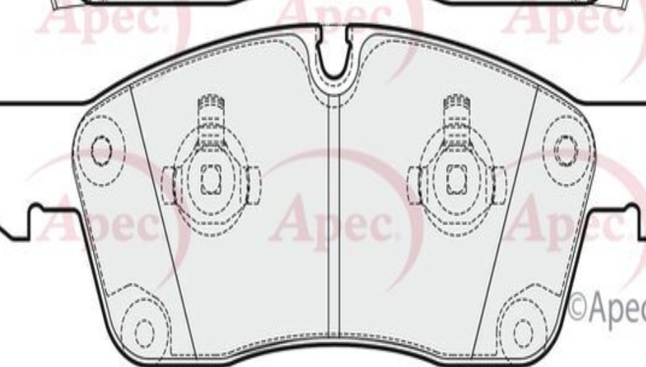 APEC PAD1770 Brake Pad Set For Disc Brake Front Fits Jeep Grand Cherokee