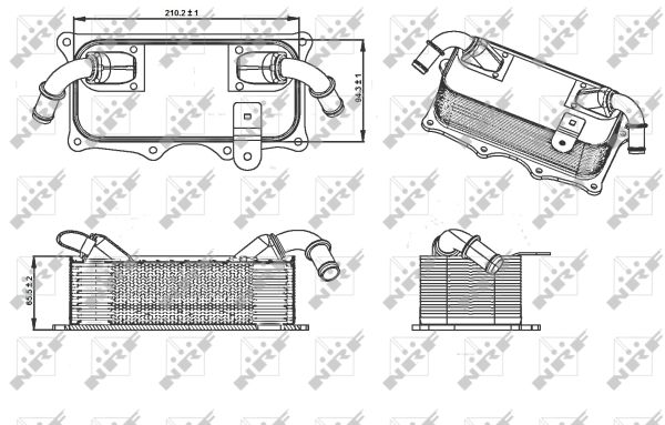 OIL COOLER ENGINE OIL 31290 FOR M06.EC MCG.FA/EA/E 3.0L MCX.ZA/MCU.RA 3.6L 6cyl