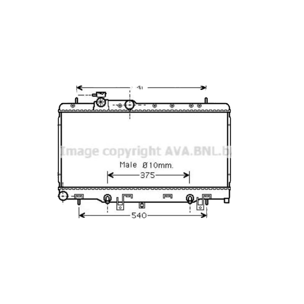SUA2053 AVA Radiator FIT SUBARU IMPREZA (2001) 2.5