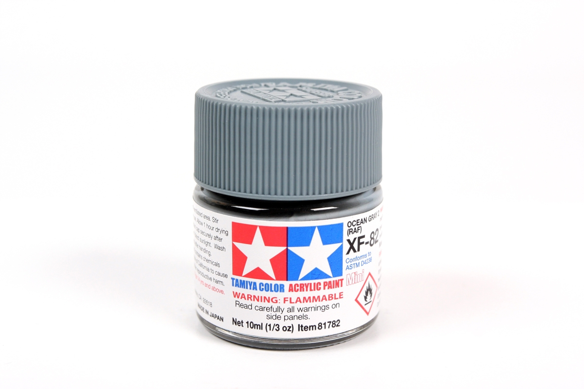 TAMIYA Acrylic Paint 10ml - XF-82 RAF Ocean Grey 2 - Model Kit Paint Humbrol