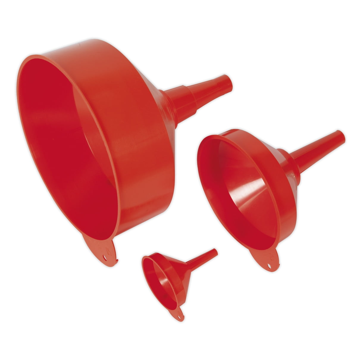Sealey 3 Piece Fixed Spout Funnel Set - Image 4