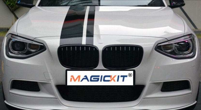 For BMW 1 Series F20 F21 Gloss Black Kidney Grill Grilles 11-14 Pre LCI M1 Slate